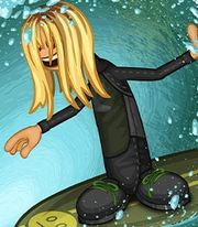 , being the first person to ever surf (circa 1700, colorized)