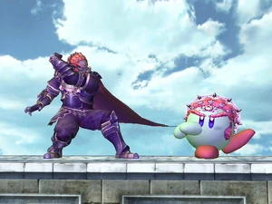 Ganondorf and Kirby practicing karate