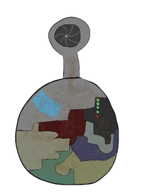 The Teletubby Death Star after getting rebuilt.