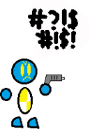 Oh snap he has a gun!