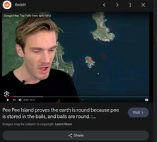 Pee Pee Island also proves that the  is not flat.
