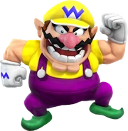 Wario showing his muscles