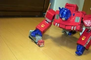 Optimus Prime, playing with himself.