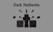 Dark night netherite armor and tools.