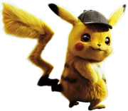An image of detective pikachu runnin away from your coffee shop because he didnt pay