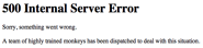 Something went wrong! Let the monkeys fix this!