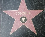 Godzilla's star in Hollywood.