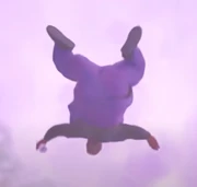 Dave Blunts falling through the sky in the music video