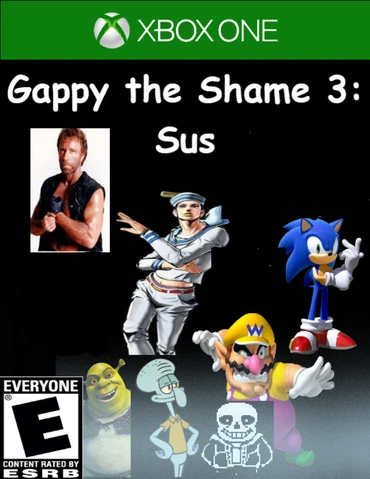 The (really bad) box art of Gappy the Shame 3: Sus.