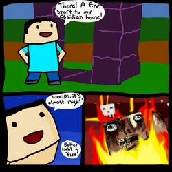 This happens when you enter the Nether.