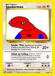 Spoderman's card.