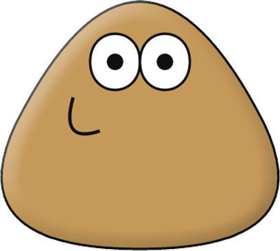 Pou Needs To Eat More. #eat #pou #food #animation #littlemonsters #lit