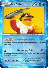 Lew Zealand has a card