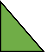 A right angle triangle with a nice 90 degree angle.