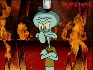 Squidward in Hell.