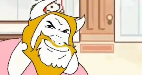 Asgore, ready to run over Dess.