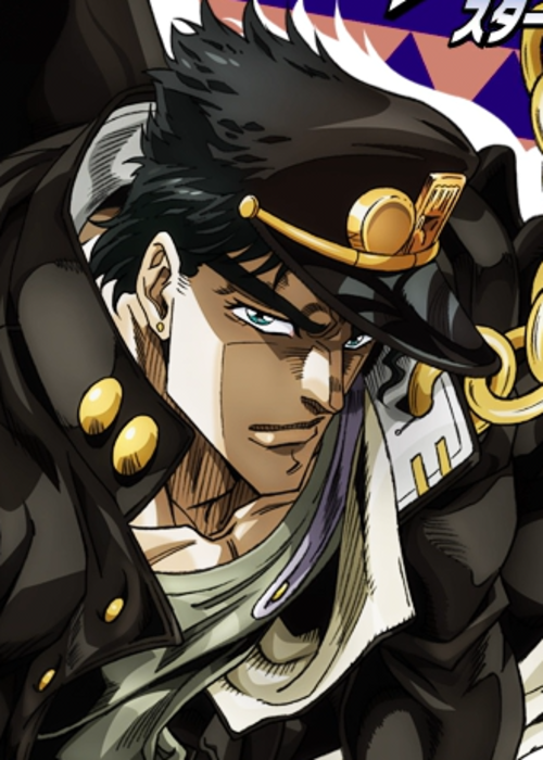 I just realized that if they kept jotaro's blue hair for the anime