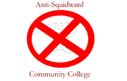 A college organization against Squidward's college