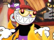 Cuphead after he made a deal with Bob Saget, but before Sans redeemed him.