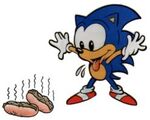 Sonic spotting a couple of chilidogs