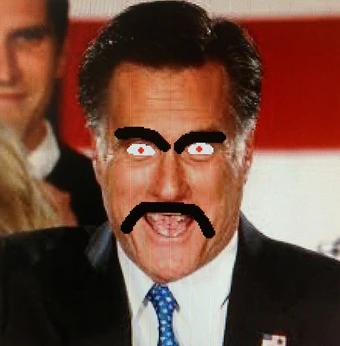 Romney giving a speech of deech.