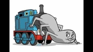 Thomas1.jpg (16 KB) What Nobody knows is that Thomas's face is actaully a caterpillar that comes out of his boiler.
