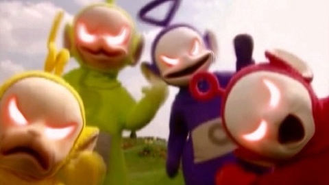 evil teletubbies sun