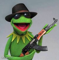 Never underestimate a frog with an AK-47.