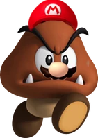 Mario possessing a Goomba