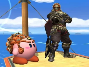 Ganondorf and Kirby being bros while sailing the seas