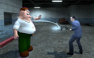 G-Man, putting --Peter Griffin-- into stasis