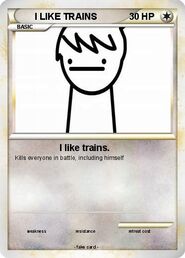 I LIKE TRAINS KID'S card