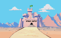 Hyrule Castle in the outer mountain range of City of The King