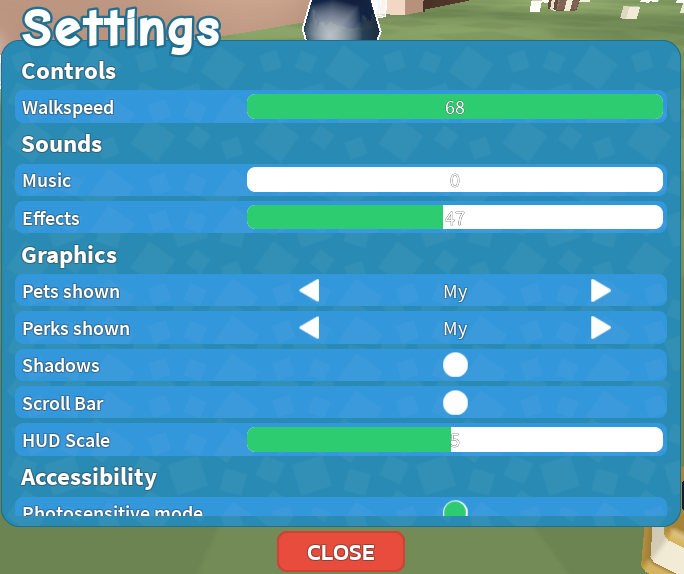 Settings, Unboxing Simulator Wiki