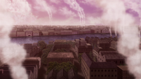 Liverpool's aerial view in the anime.