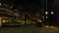 A street by Walpurgis Royal Academy of Machinart's gates in the anime.
