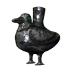 Récipient en forme d'oiseau en argent