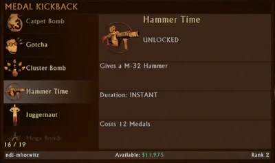 Hammer Time Kickback