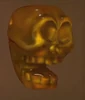Amber Skull Bead