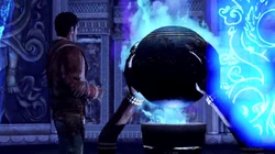 Nate uses the resin to enter Shambala