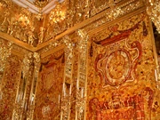 A reconstruction of the Amber Room.