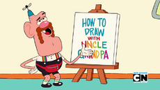 Uncle Grandpa and Belly Bag in How to Draw with Uncle Grandpa 01