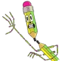Pencil monster