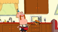 Uncle Grandpa, Belly Bag, and Pizza Steve in Cooking a Burrito 1