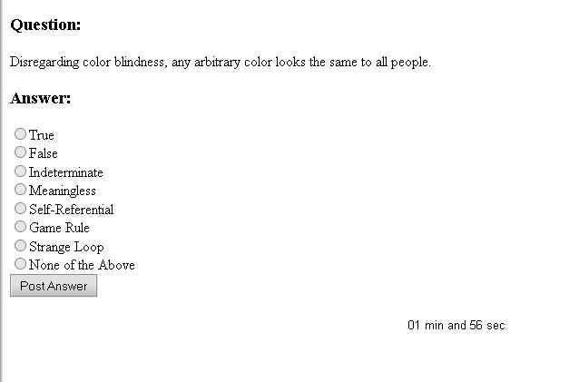 Any arbitrary color looks the same to all people