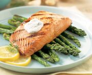 Grilled Salmon with Lemon-Dill Sauce