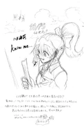 Sketch celebrating the release of the ending theme know me... by Kairi Yagi on CD.[271]
