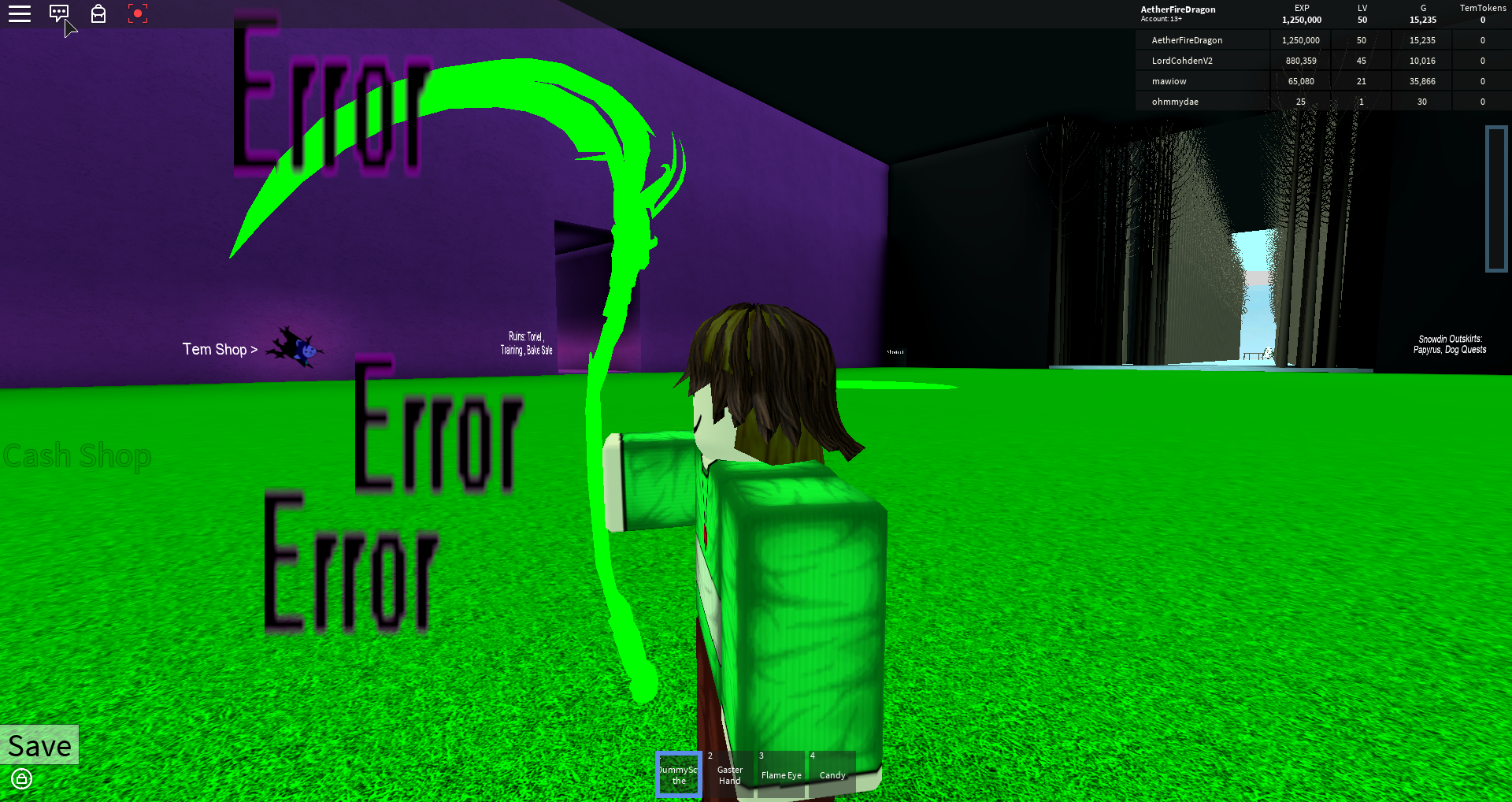 Error Scythe Undertale 3d Boss Battles List Wiki Fandom - roblox undertale 3d boss battles how to get error blaster