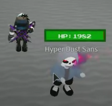 hyper dust sans (Old version). - Roblox
