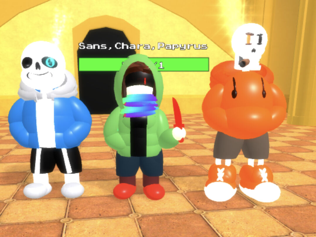 Bad Time Trio Undertale Au Destroyer Wiki Fandom - roblox sans vs chara how to get bad time trio